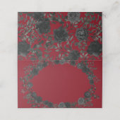 赤と黒のバラゴシック結婚座席表 プレイスカード (外部開封)