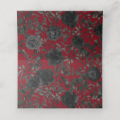 赤と黒のバラゴシック結婚座席表 プレイスカード (内部開封)