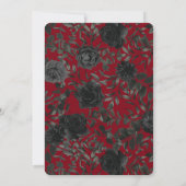 赤と黒のバラゴシック結婚式招待状 招待状 (裏面)