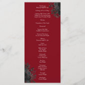 赤と黒のバラゴシック結婚式 プログラム (裏面)