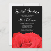 赤と黒のバラスイート16 招待状 (正面)