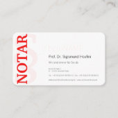 赤と黒のバランス 名刺 (正面)