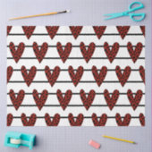 赤と黒のバレンタインデザインシリーズ3 薄葉紙 (クラフト)