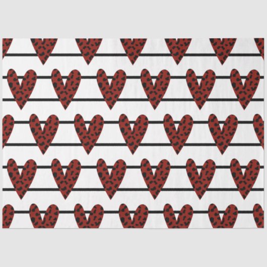 赤と黒のバレンタインデザインシリーズ3 薄葉紙 (正面)