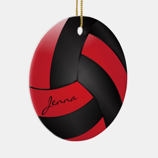 赤と黒のバレーボール | DIY名 セラミックオーナメント (右)