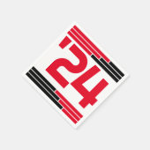 赤と黒のバークラス'24グラードパーティー スタンダードカクテルナプキン (角)