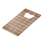 赤と黒のパターン クレジットカード栓抜き (正面アングル)