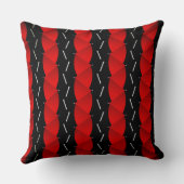 赤と黒のパターン、トレンドインスピレーション クッション (裏面)