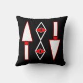 赤と黒のパターン、トレンドインスピレーション クッション (裏面)