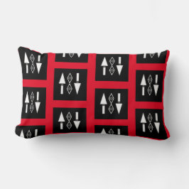 赤と黒のパターン、トレンドインスピレーション ランバークッション