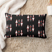 赤と黒のパターン、トレンドインスピレーション ランバークッション (ブランケット)