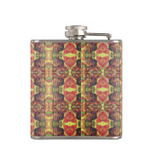 赤と黒のパターン フラスク (裏面)