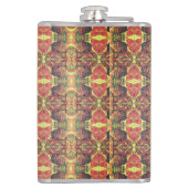 赤と黒のパターン フラスク (裏面)