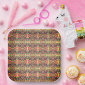 赤と黒のパターン ペーパープレート (パーティー)