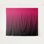 赤と黒のパタ市松模様にーングラデーション タペストリー (正面(横))