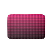 赤と黒のパタ市松模様にーングラデーション バスマット (正面)