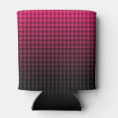 赤と黒のパタ市松模様にーングラデーション 缶クーラー (裏面)