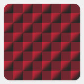 赤と黒のパタ市松模様にーン スクエアシール (正面)