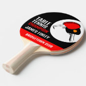 赤と黒のパドル、卓球プレーヤー/クラブ 卓球ラケット (正面アングル)