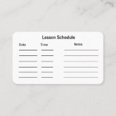 赤と黒のピアノ先生名刺 名刺 (裏面)