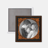 赤と黒のフレーム マグネット (正面/裏面)