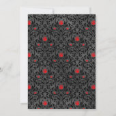赤と黒のフローラゴシックのリハーサルディナー 招待状 (裏面)