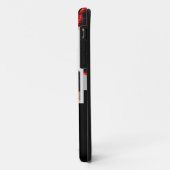 赤と黒のフローラダマスクテンプレート Case-Mate iPhoneケース (裏面/左)