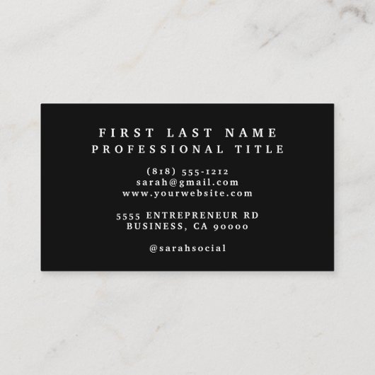 赤と黒のフローラ名刺 名刺 (裏面)