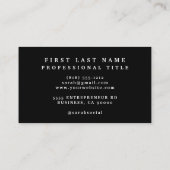 赤と黒のフローラ名刺 名刺 (裏面)