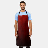 赤と黒のフローラ織物 エプロン (着用した状態)