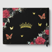 赤と黒のフローラ蝶キンセニェラ写真 ゲストブック (裏面)