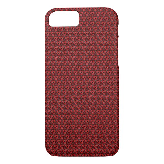 赤と黒のフローラ表示iPhone/iPadケース Case-Mate iPhoneケース (裏面)