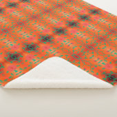 赤と黒のフローラ シェルパブランケット (3/4)