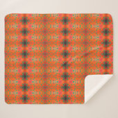 赤と黒のフローラ シェルパブランケット (正面(横))