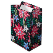 赤と黒のフローラ ミディアムペーパーバッグ (裏面アングル)