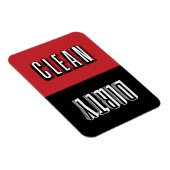 赤と黒のブロックモダンタイポグラフィ食洗機 マグネット (右側)