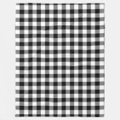 赤と黒のプレイドバッファローチェックパターン フリースブランケット (正面)