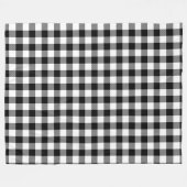 赤と黒のプレイドバッファローチェックパターン フリースブランケット (正面(横))