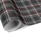 赤と黒のプレイドバッファローチェックパターン ラッピングペーパー (ロールコーナー)