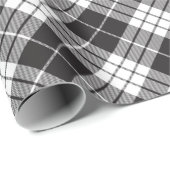 赤と黒のプレイドバッファローチェックパターン ラッピングペーパー (ロールコーナー)