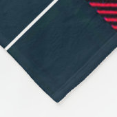 赤と黒のプレイドパーソナライズされた名 フリースブランケット (角)