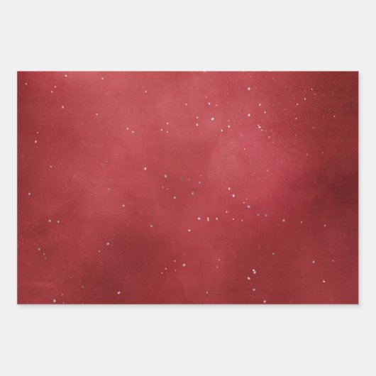 赤と黒のプレッドの組み合わせクリスマス ラッピングペーパーシート (正面3)