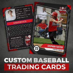 赤と黒のプロ野球トレーディングカード コーリングカード