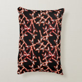赤と黒のヘビーメタル電気ギターパターン アクセントクッション (裏面(縦))