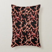 赤と黒のヘビーメタル電気ギターパターン アクセントクッション (正面(垂直))