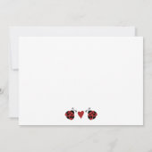 赤と黒のベビーシャワー招待状がとってもキュート 招待状 (裏面)