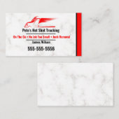 赤と黒のホットショットトラックの名刺 名刺 (正面/裏面)