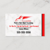 赤と黒のホットショットトラックの名刺 名刺 (正面)