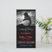 赤と黒のポスタースタイル日付を保存 セーブザデート (スタンド正面)