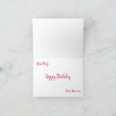 赤と黒のマウンテンバイクMTBハッピーバースデー カード (内部)